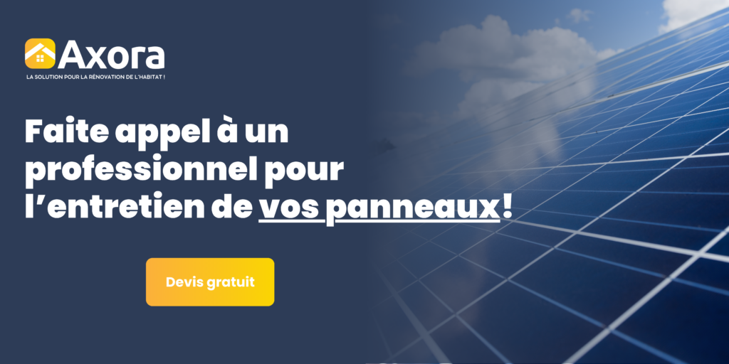 Axora, entreprise de nettoyage de panneaux solaires.